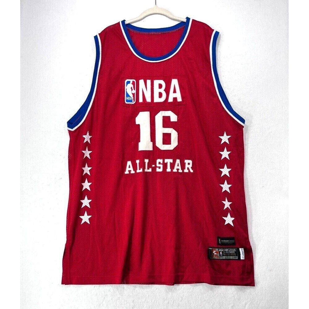 Vtg Steve Francis Jersey 60 Red All Star LA 2004 #14 Reebok For NBA Athlete +2 L